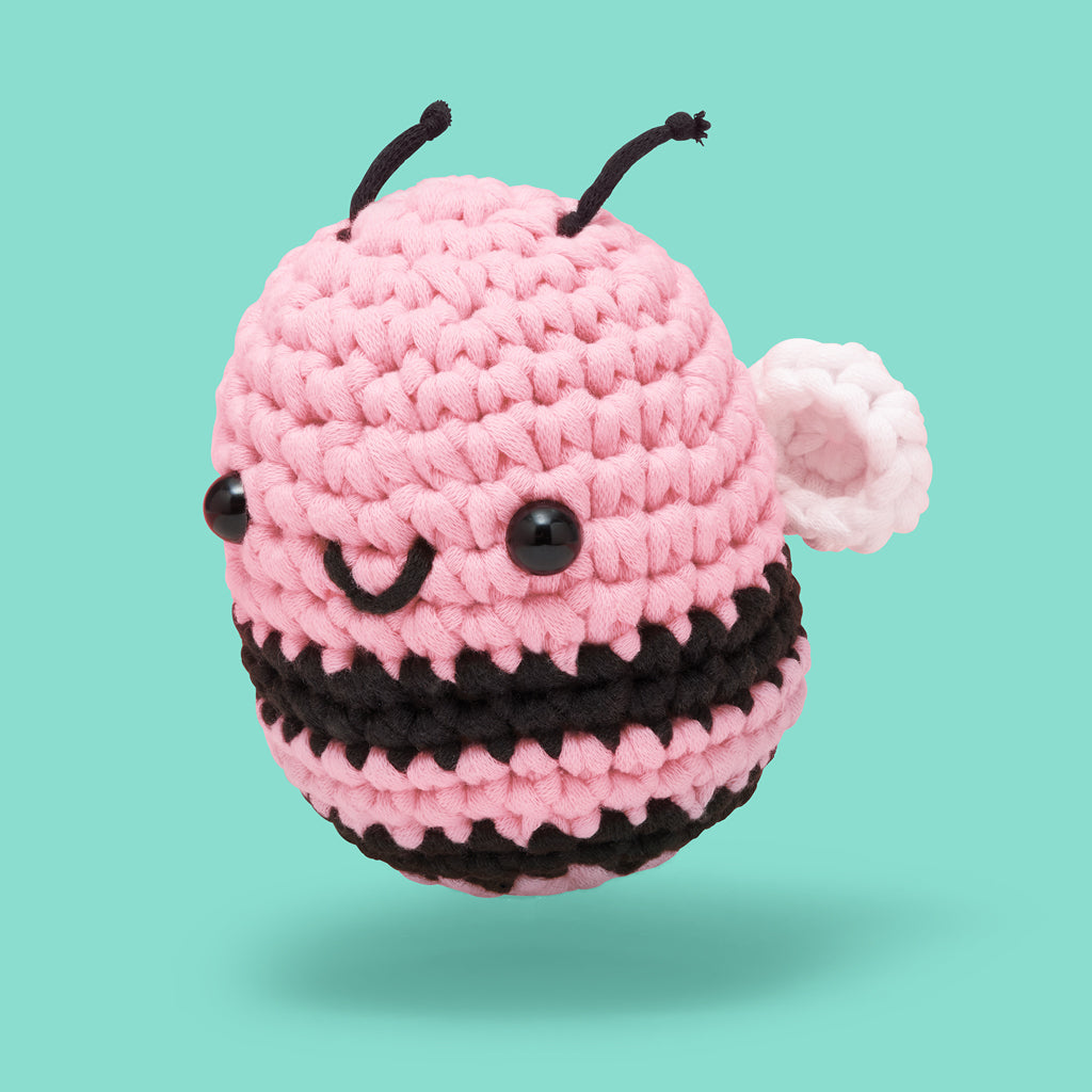 Kibakids - Cornelius the Bee Pink Crochet Kit