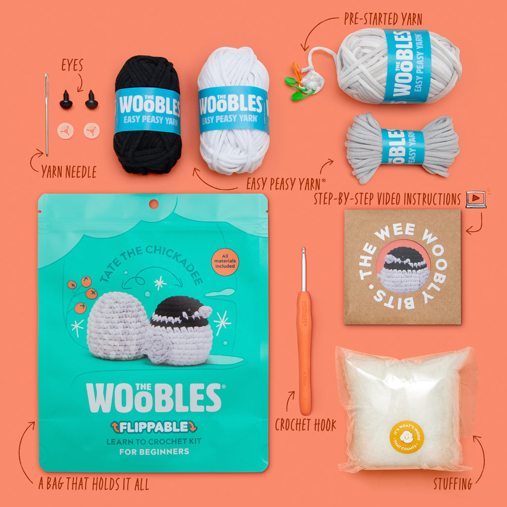 Kibakids - Tate the Chickadee Crochet Kit