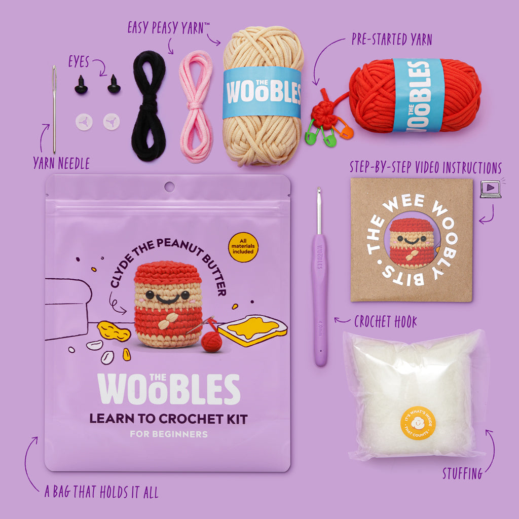 Kibakids - Clyde the Peanut Butter Crochet Kit