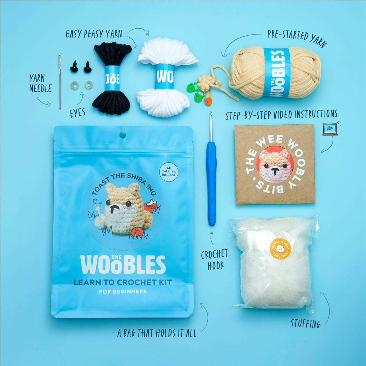 Kibakids - Toast the Shiba Inu Crochet Kit