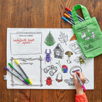 Kibakids - Woodland Reusable Colour-In Placemat for Kids