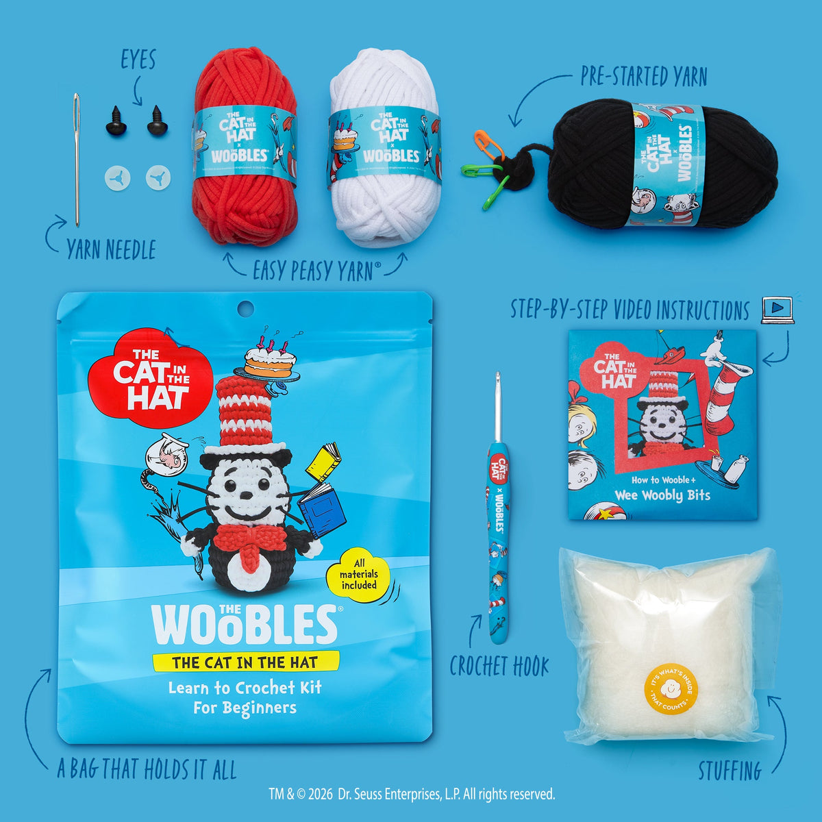 Kibakids - The Cat in the Hat Crochet Kit