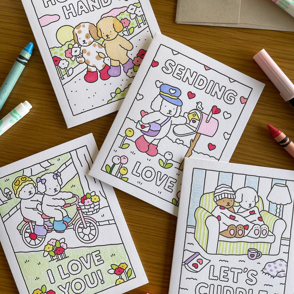 Kibakids - I Love You! Coloring Card