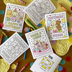 Kibakids - Happy Birthday Coloring Card