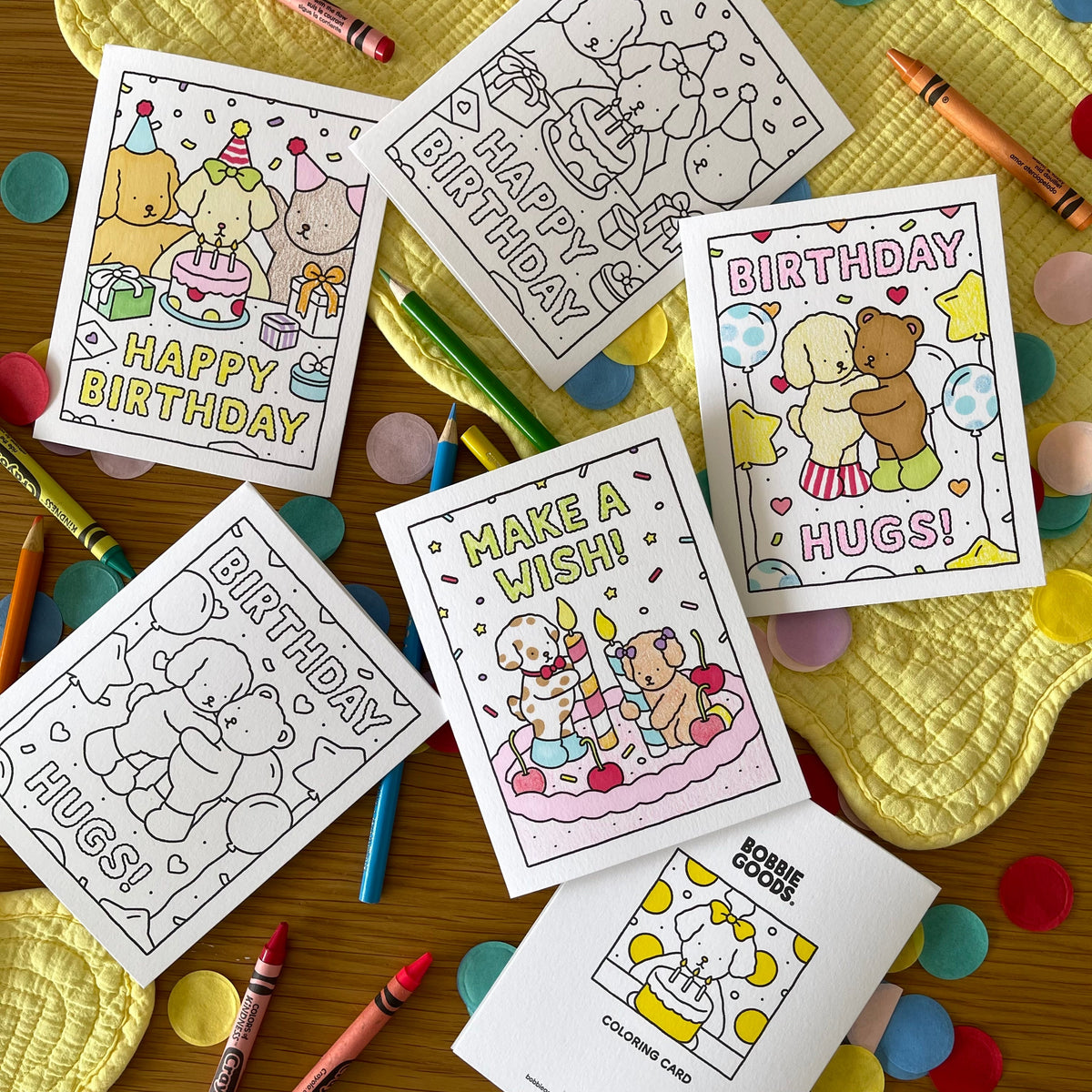 Kibakids - Happy Birthday Coloring Card