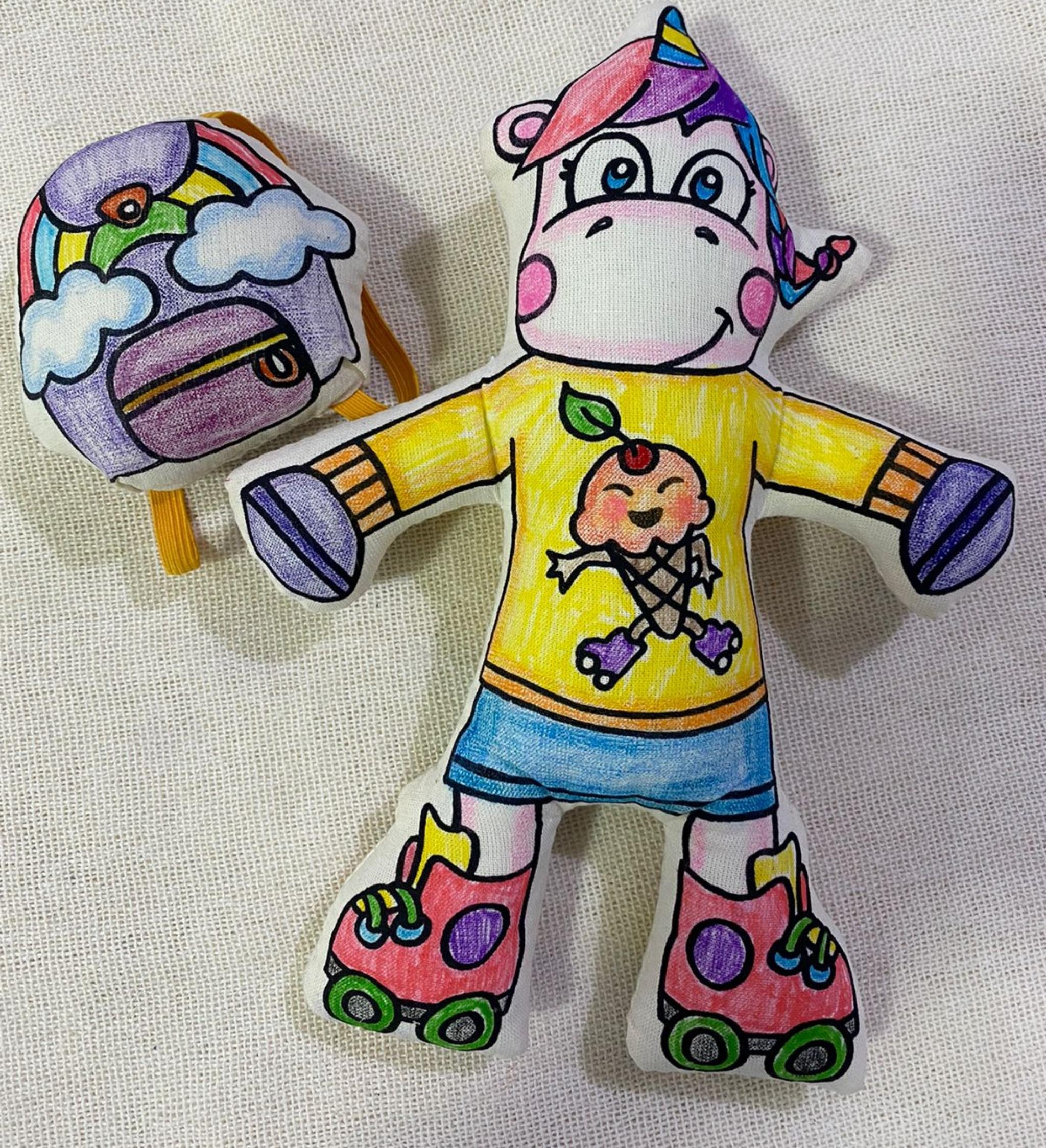 Kiboo Kids - Kit de Coloriage Licorne avec Sac à Dos Arc-en-ciel