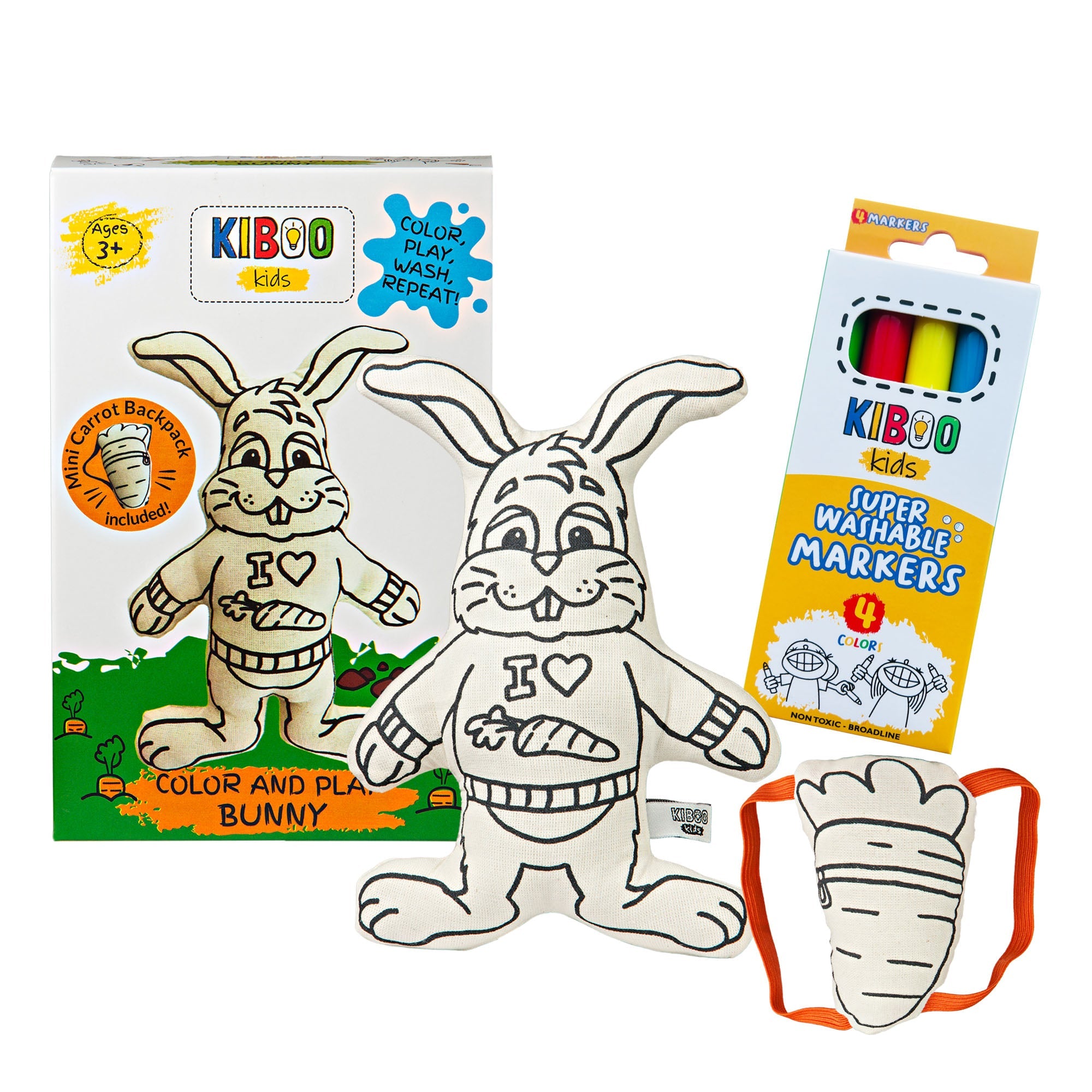 Kiboo Kids – Kit de coloriage Lapin avec sac à dos Carotte