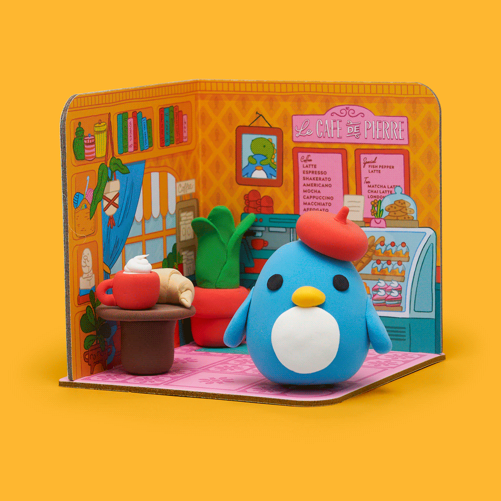 Kibakids - Air Dry Clay Kit: Pierre's Parisian Cafe