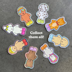 Kibakids - Beanbag Glitter Sticker + Info Card