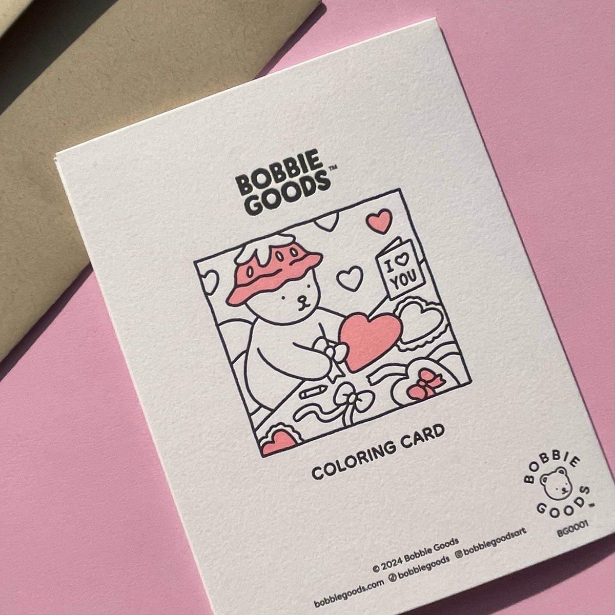 Kibakids - Sending Love Coloring Card