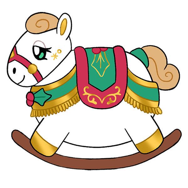 Kibakids - Mini Kibakids Festive Rocking Horse