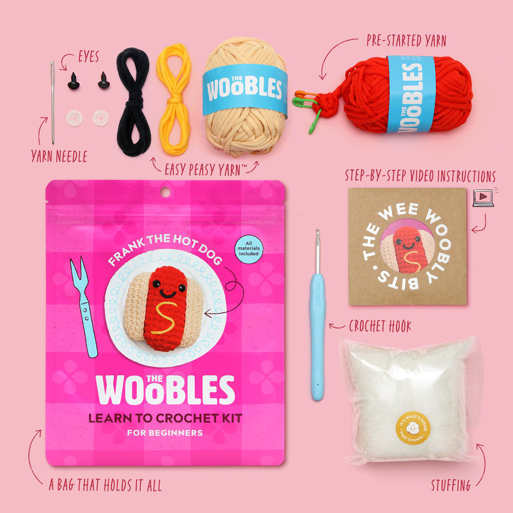 Kibakids - Frank the Hot Dog Crochet Kit