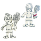 Kiboo Kids - Série Sports : Ensemble de Coloriage Fille Joueuse de Tennis avec Raquette