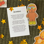 Kibakids - Beanbag Glitter Sticker + Info Card