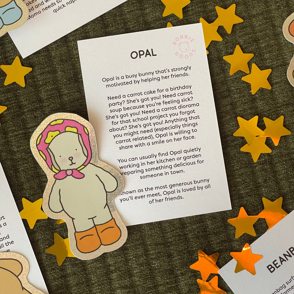 Kibakids - Opal Glitter Sticker + Info Card