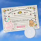 Kibakids - Official Kibakids Coloring Book Completion Certificate & Sticker Seal