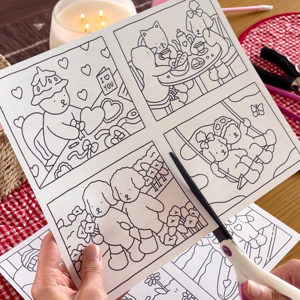 Kibakids - Digital Download • Valentine Coloring Cards