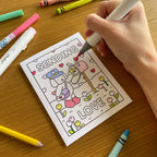 Kibakids - Sending Love Coloring Card