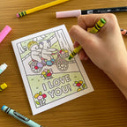 Kibakids - I Love You! Coloring Card