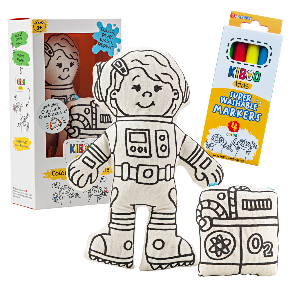 Kiboo Kids - Coffret de coloriage AstroGirl avec sac à dos spatial