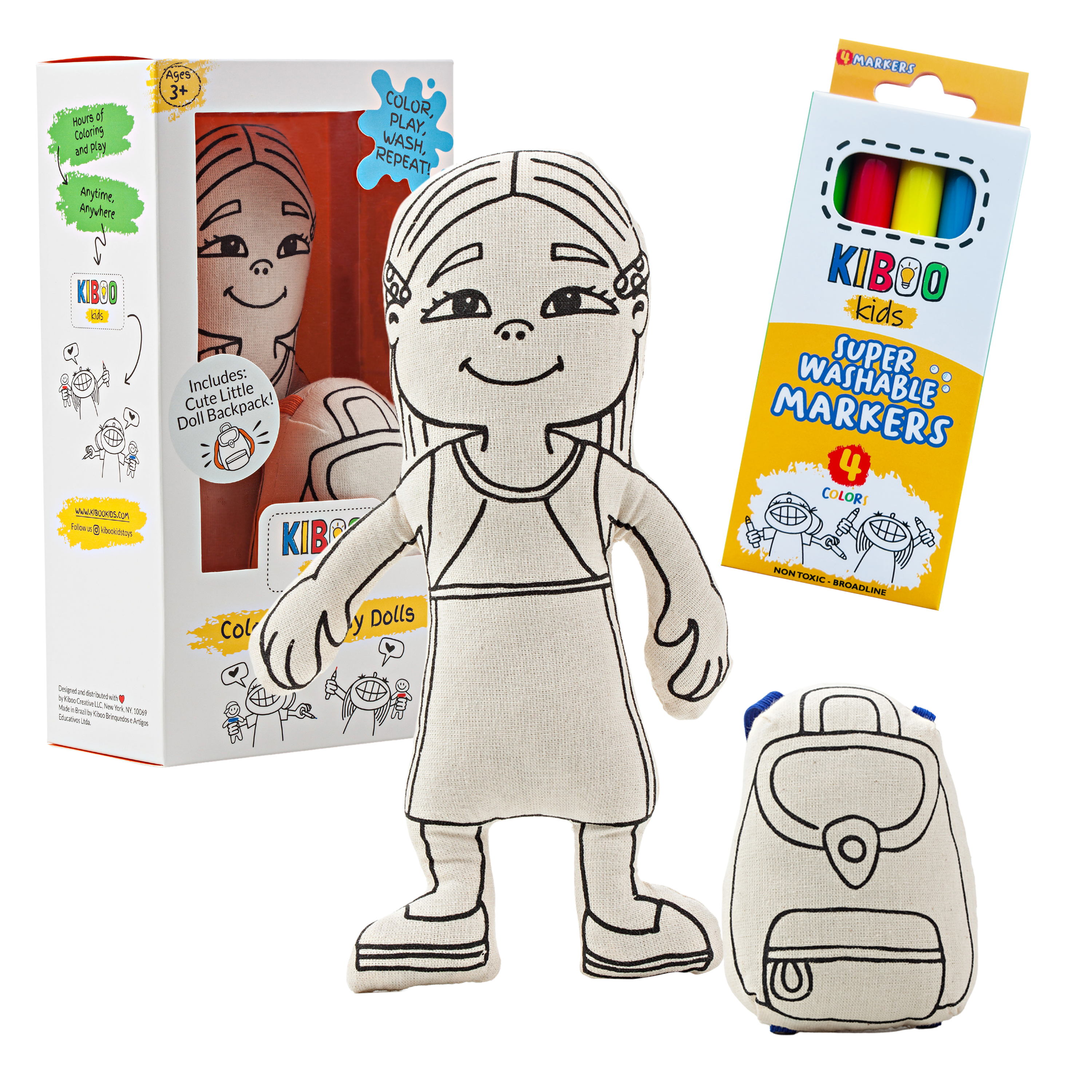 Kiboo Kids - Coffret de coloriage Fille aux cheveux longs