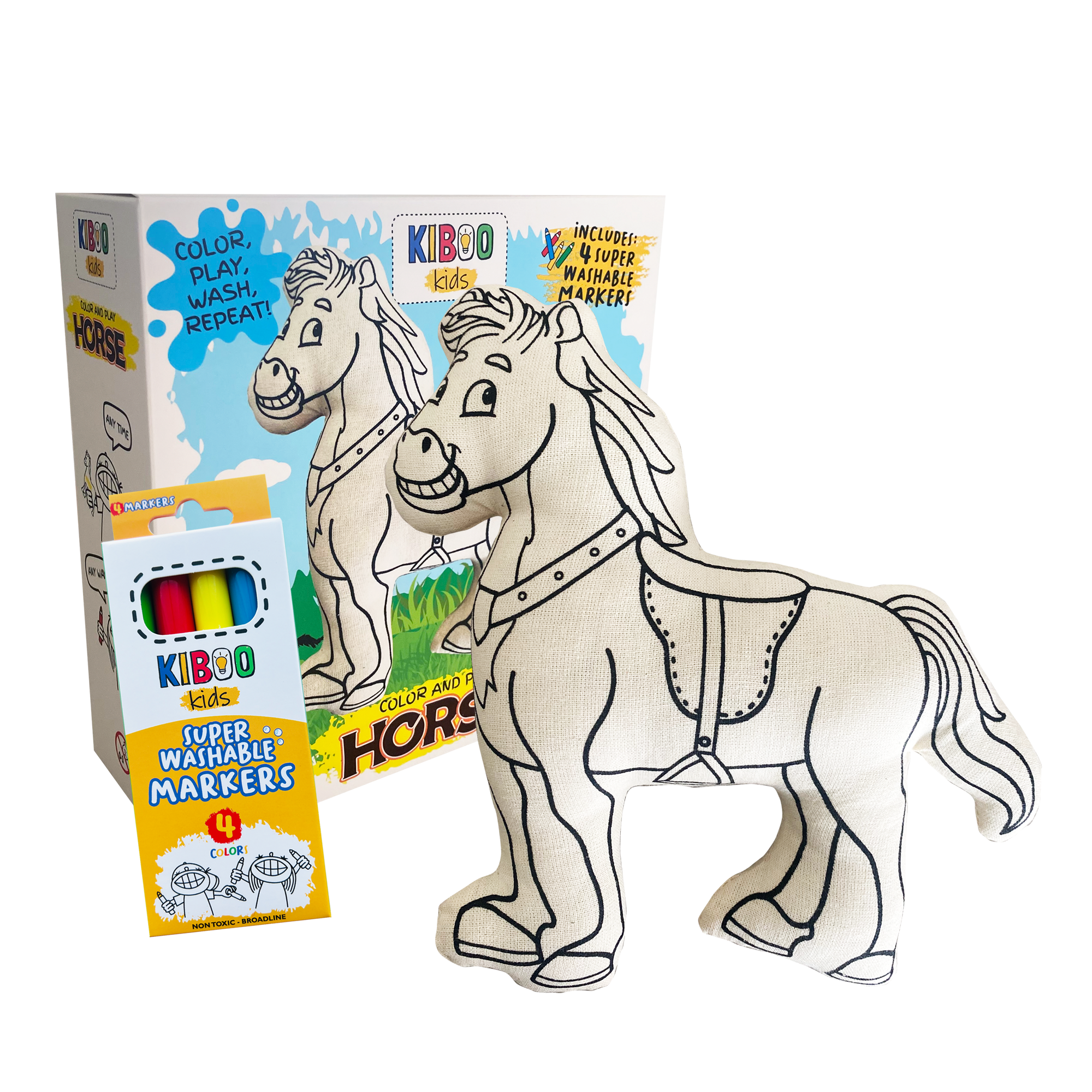 Kiboo Kids - Série Western : Kit de coloriage Chevaux