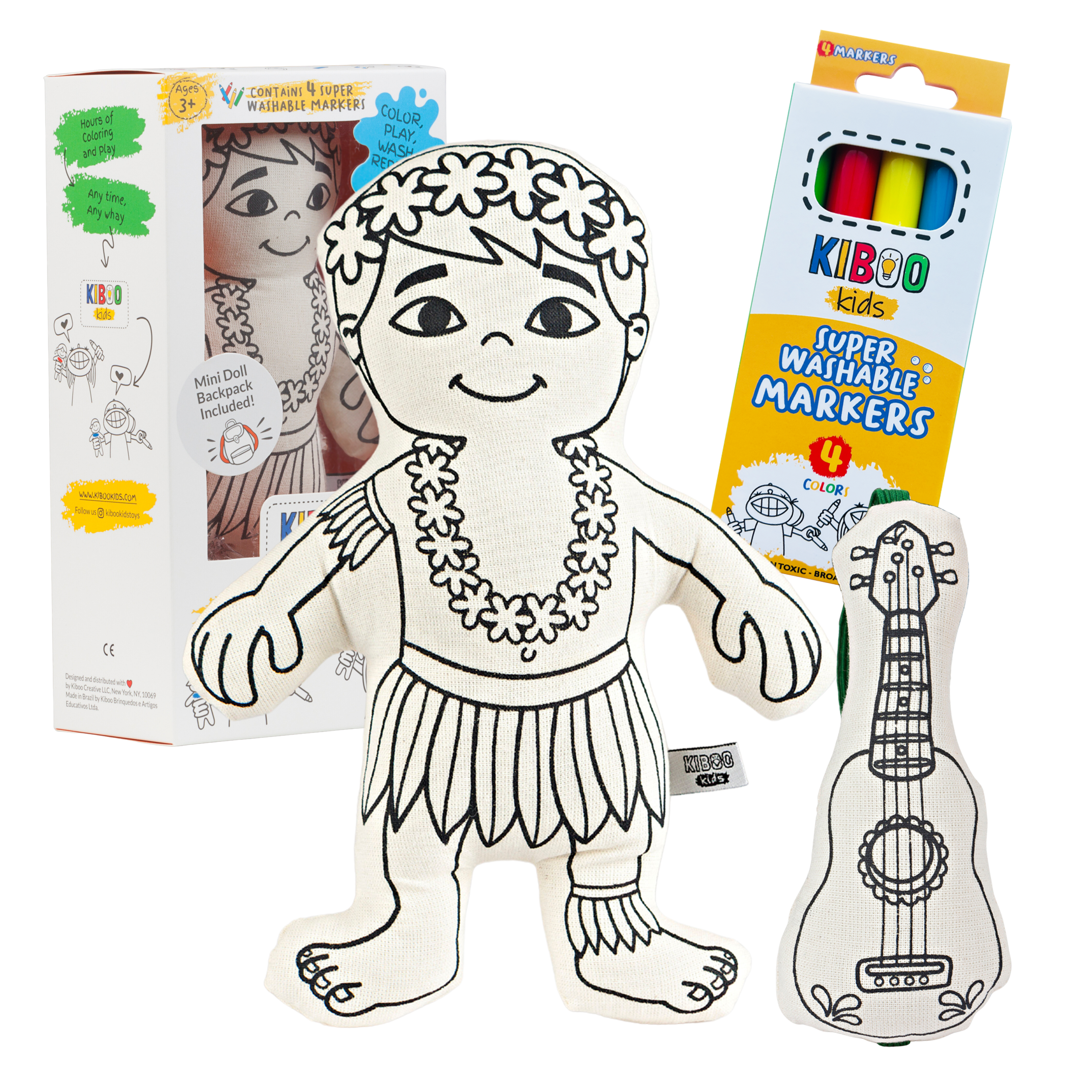 Kiboo Kids - Hula Boy avec Ukulélé Kit de Coloriage