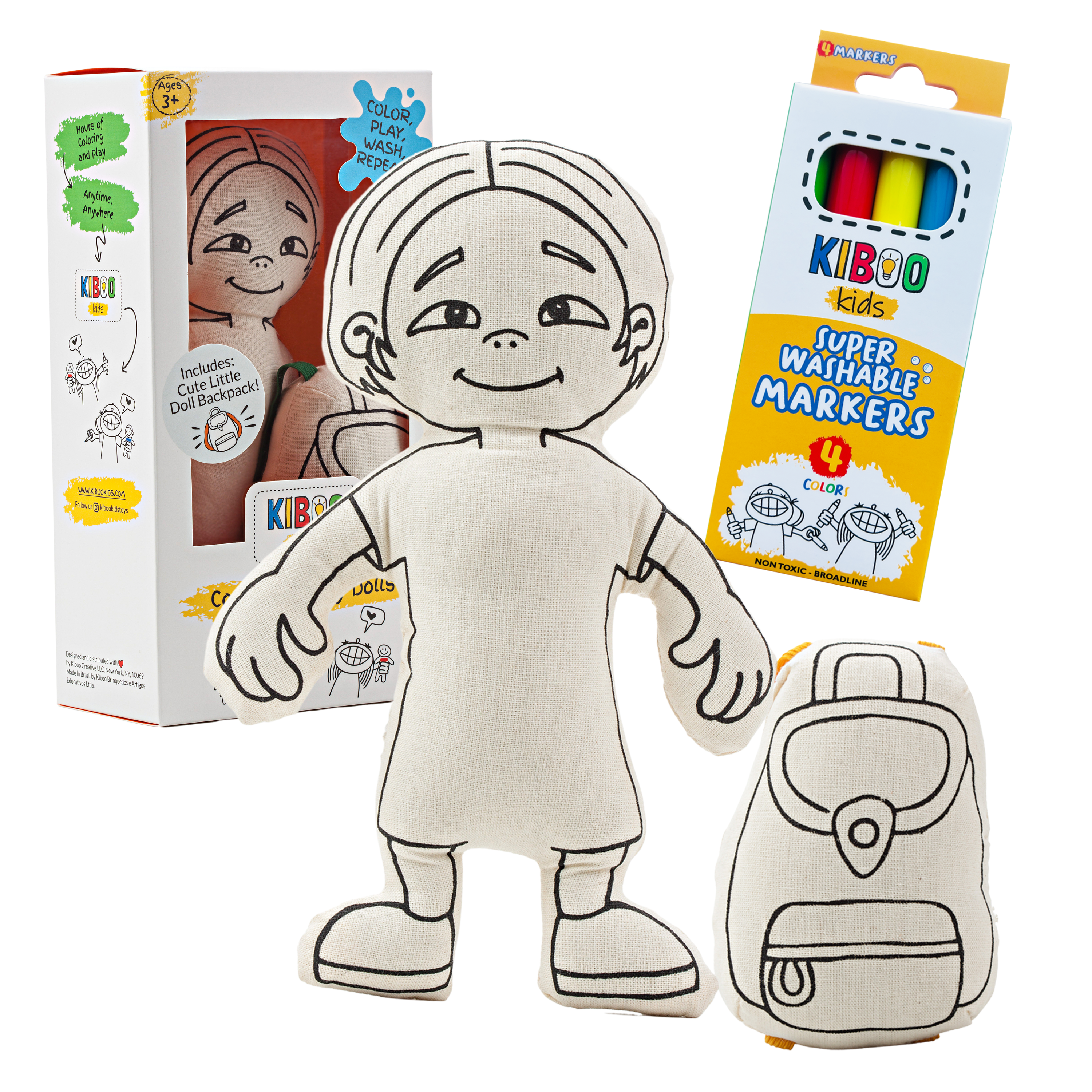 Kiboo Kids - Kit de coloriage Enfant aux cheveux raie sur le côté