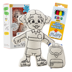 Kiboo Kids - Série Sport : Ensemble de Coloriage Fille Footballeuse avec Tresses