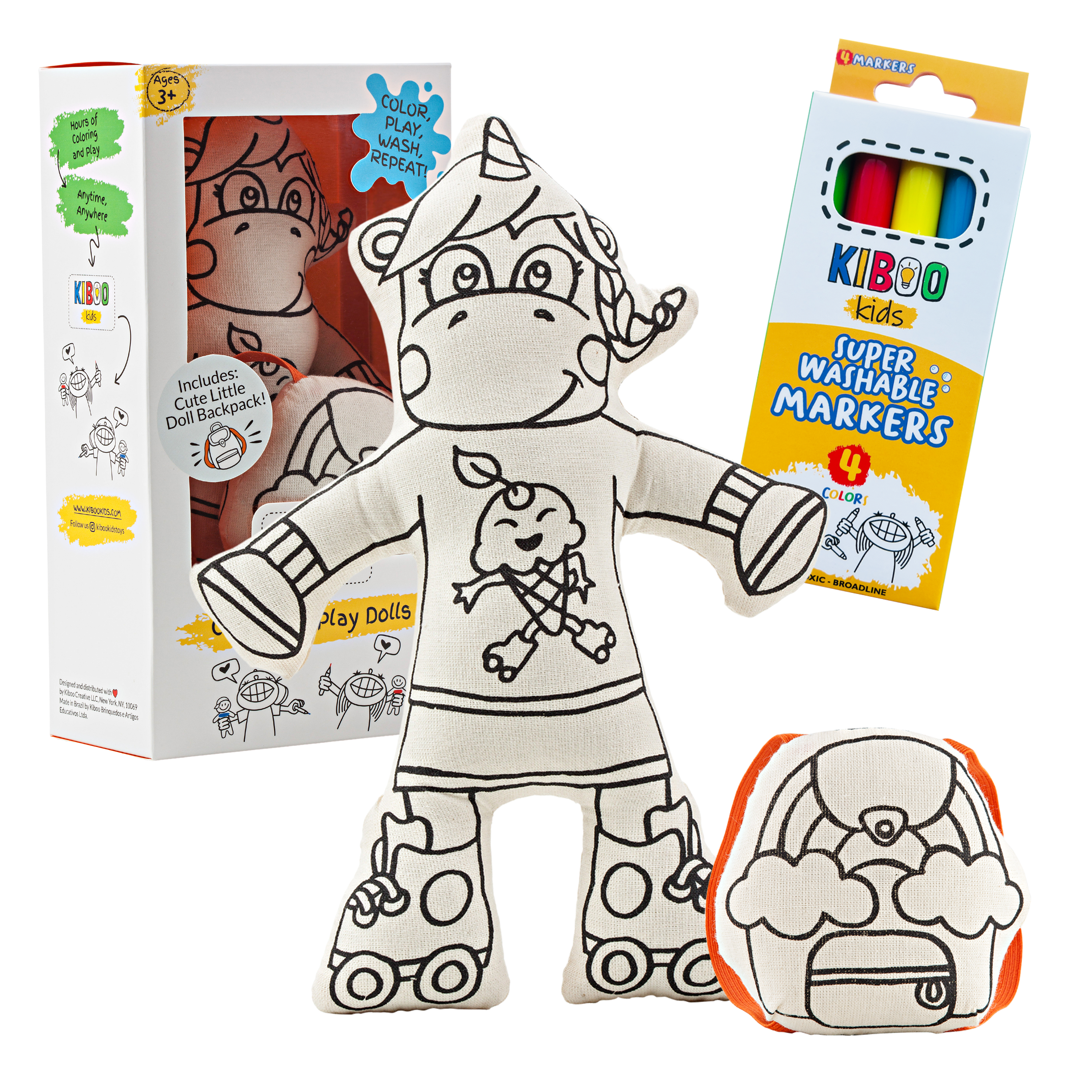 Kiboo Kids - Kit de Coloriage Licorne avec Sac à Dos Arc-en-ciel