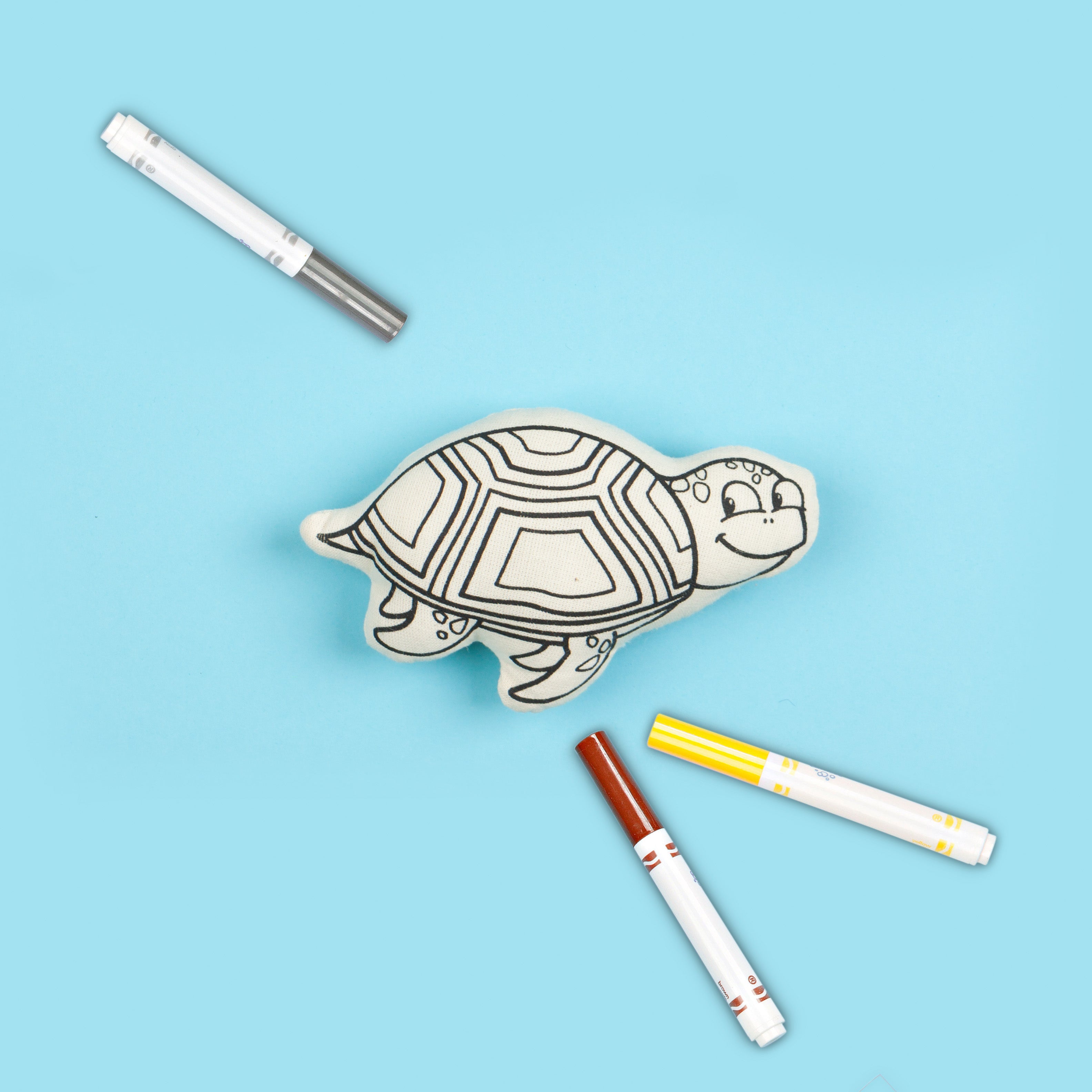 Kiboo Kids - Kit de coloriage Trio Vie marine - Étoile de mer, tortue et poisson