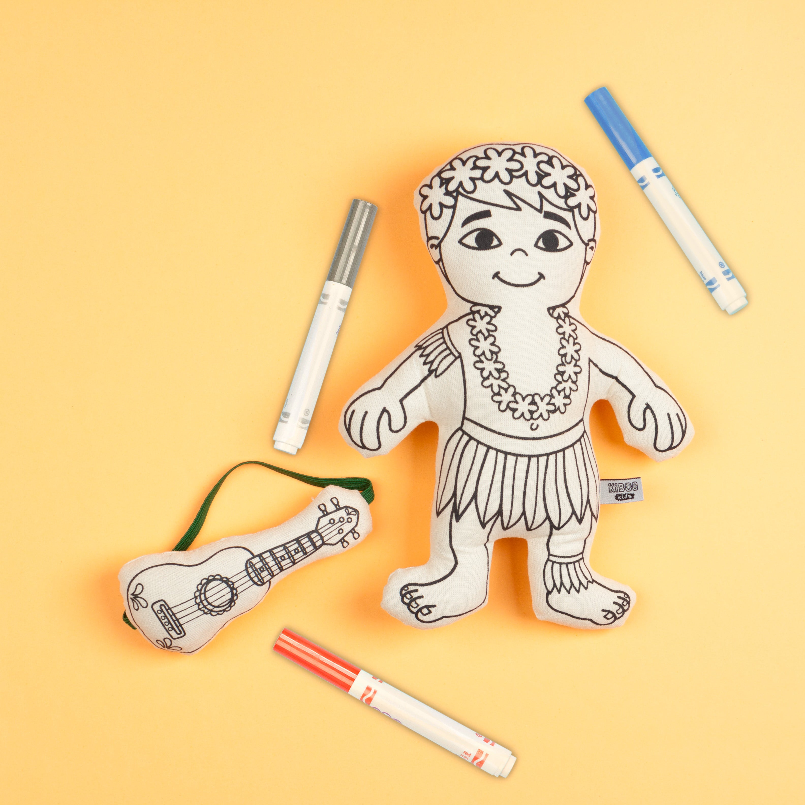 Kiboo Kids - Hula Boy avec Ukulélé Kit de Coloriage