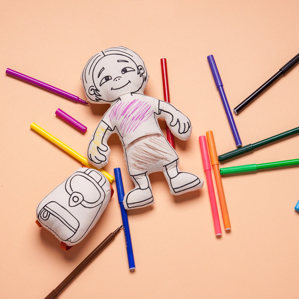 Kiboo Kids - Kit de coloriage Enfant aux cheveux raie sur le côté
