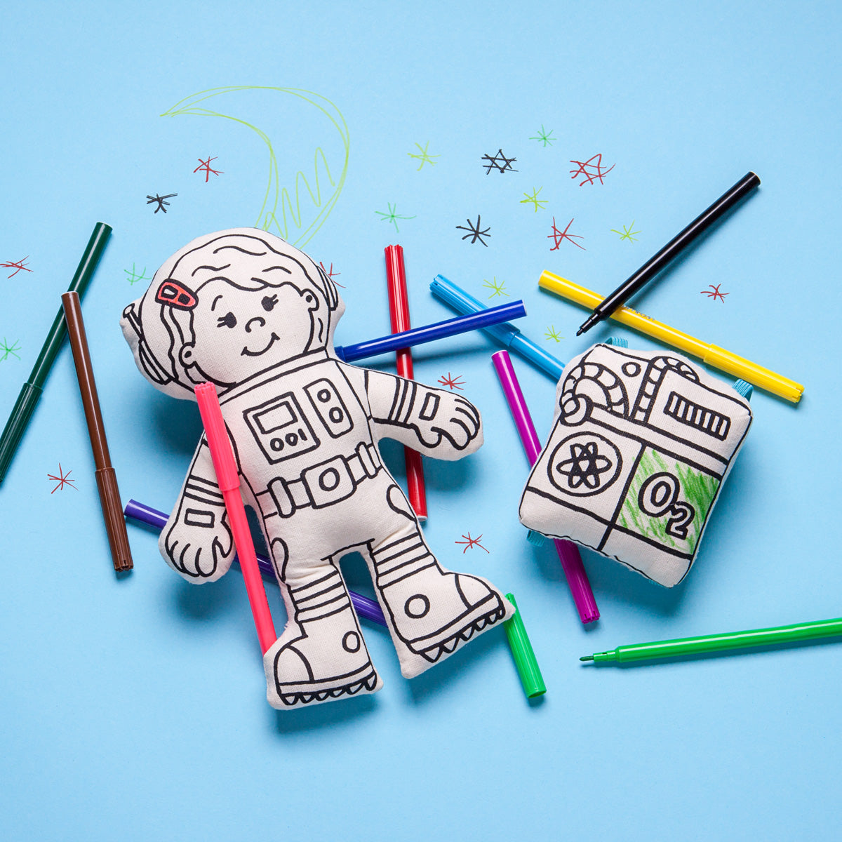 Kiboo Kids - Coffret de coloriage AstroGirl avec sac à dos spatial