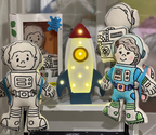 Kiboo Kids - Coffret de coloriage Astro Boy avec sac à dos spatial
