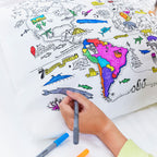 Kibakids - world map pillowcase