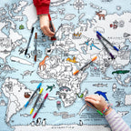 Kibakids - world map tablecloth