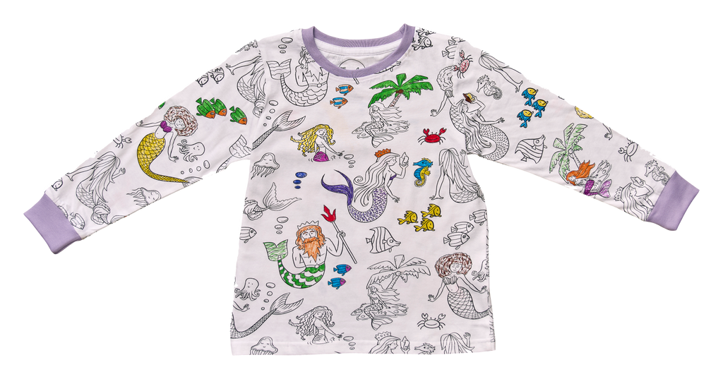 Kibakids - mermaid colour in pyjamas