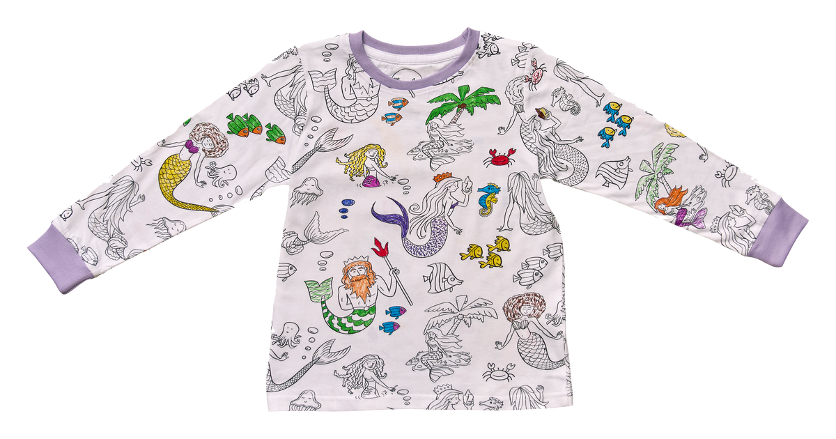 Kibakids - mermaid colour in pyjamas