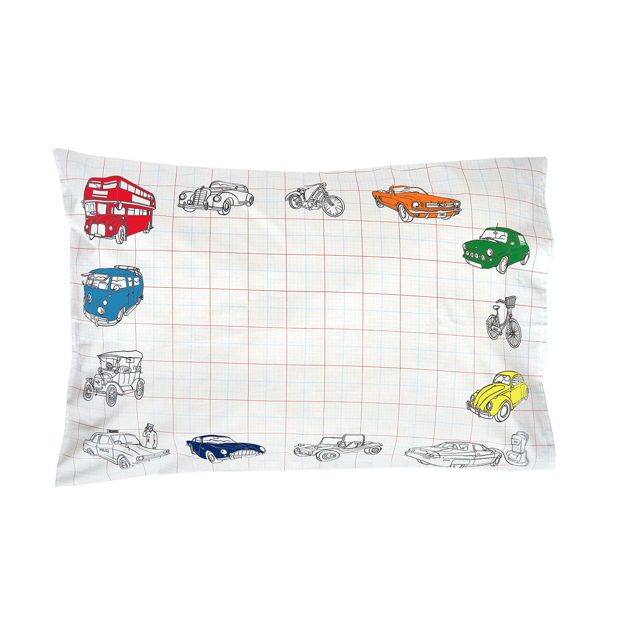 Kibakids - cars, trucks & tractors pillowcase