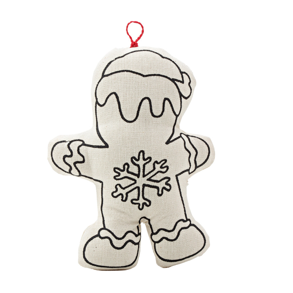 Kiboo Kids - Duo de décorations de Noël - Ensemble de coloriage Bonhomme de pain d'épices et Bonhomme de neige