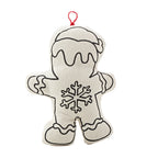 Kiboo Kids - Duo de décorations de Noël - Ensemble de coloriage Bonhomme de pain d'épices et Bonhomme de neige