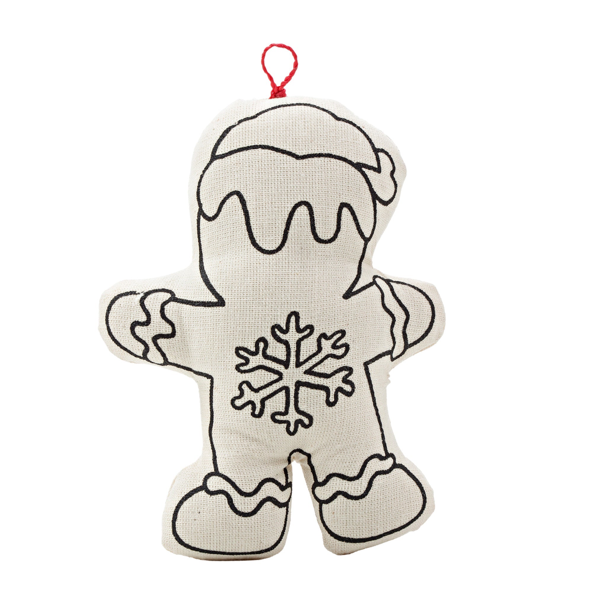 Kiboo Kids - Duo de décorations de Noël - Ensemble de coloriage Bonhomme de pain d'épices et Bonhomme de neige