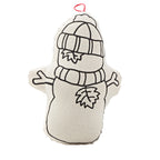 Kiboo Kids - Duo de décorations de Noël - Ensemble de coloriage Bonhomme de pain d'épices et Bonhomme de neige