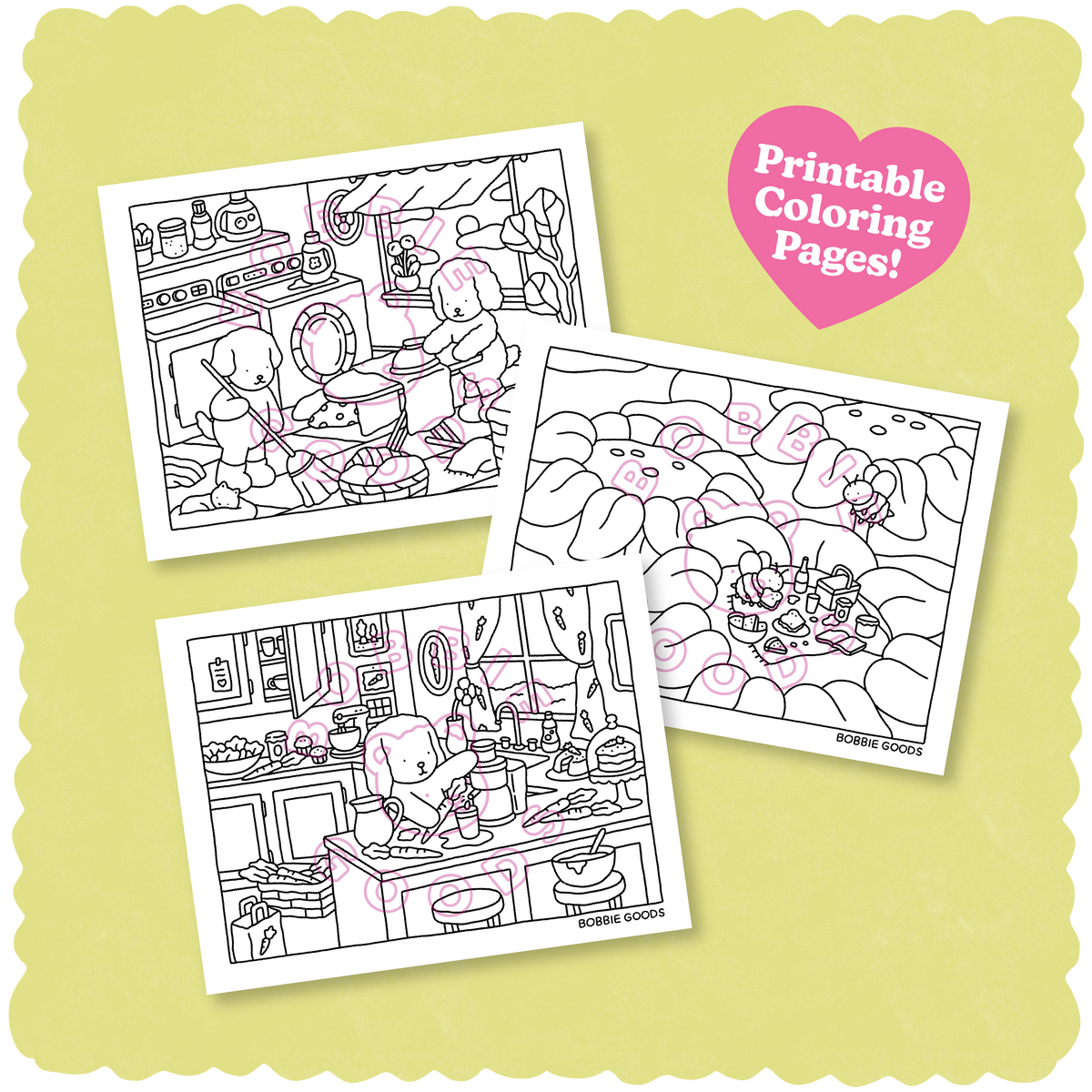 Kibakids - Digital Download • April Coloring Pages