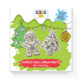 Kiboo Kids - Duo de décorations de Noël - Kit de coloriage Père Noël et sapin