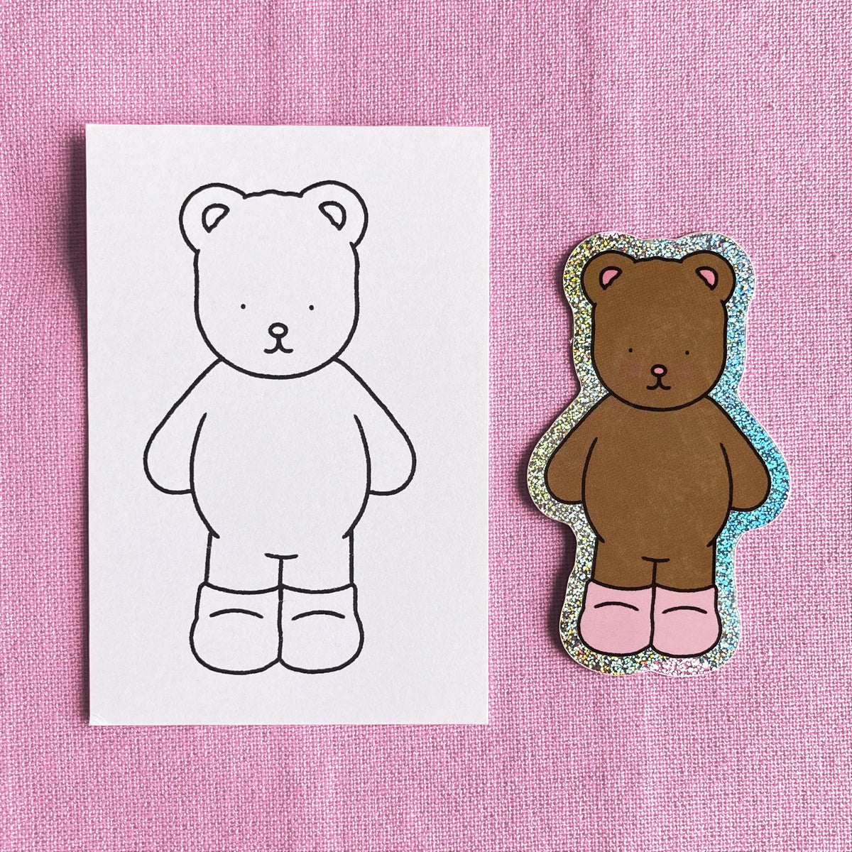 Kibakids - Pierre Glitter Sticker + Info Card