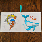Kibakids - Under the Sea Fabric Colouring Book for kids 1 years +