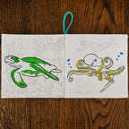 Kibakids - Under the Sea Fabric Colouring Book for kids 1 years +