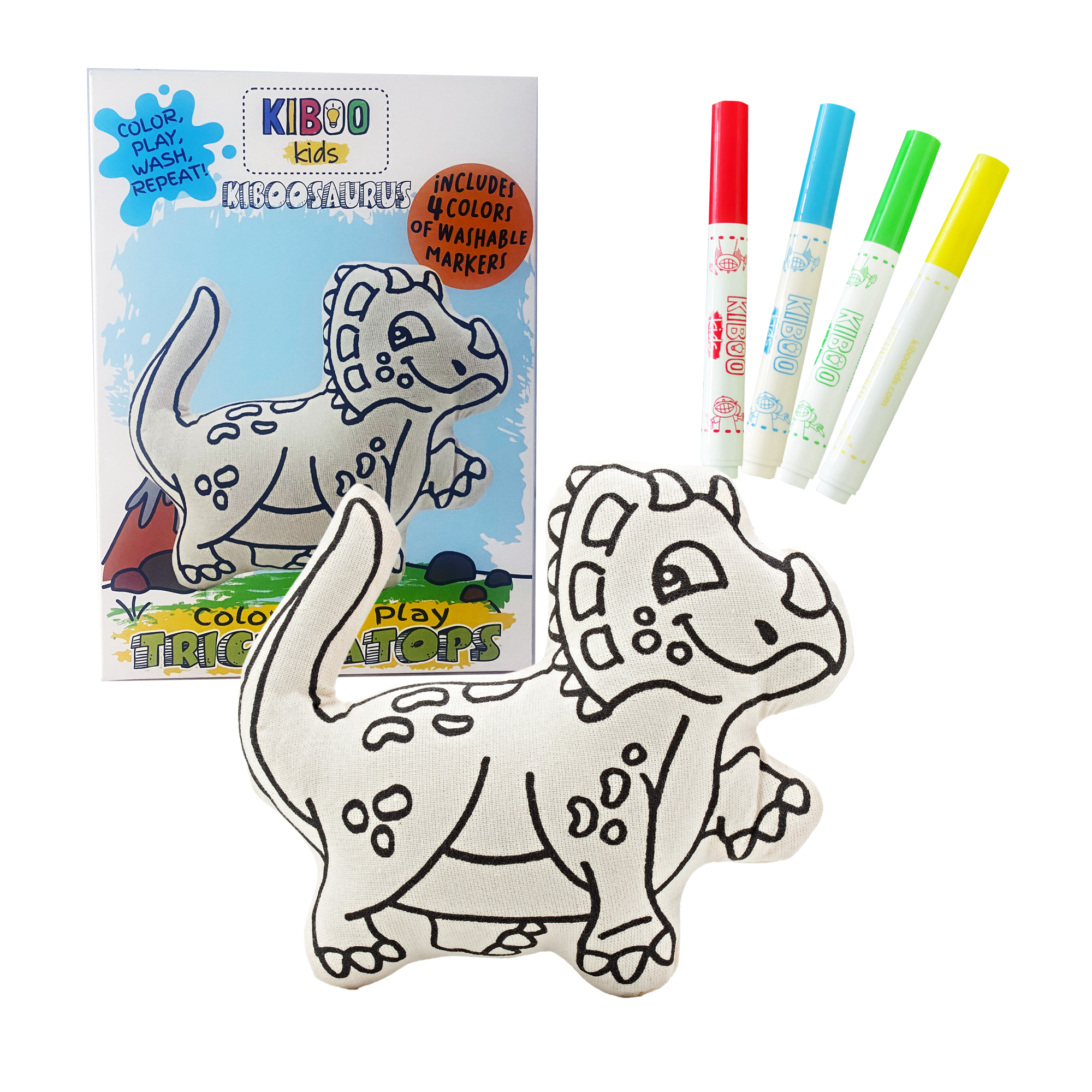 Kiboo Kids - Série Dinosaures : Kit de Coloriage Triceratops